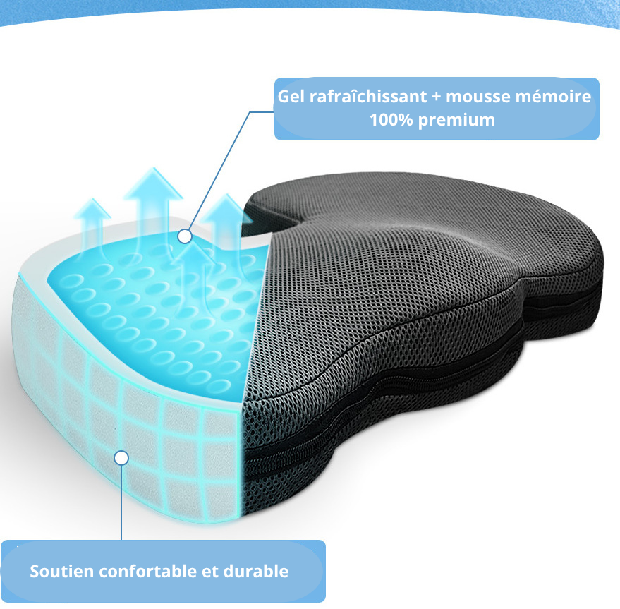 ErgoSeat™ – Le coussin ergonomique ultime pour le confort au quotidien